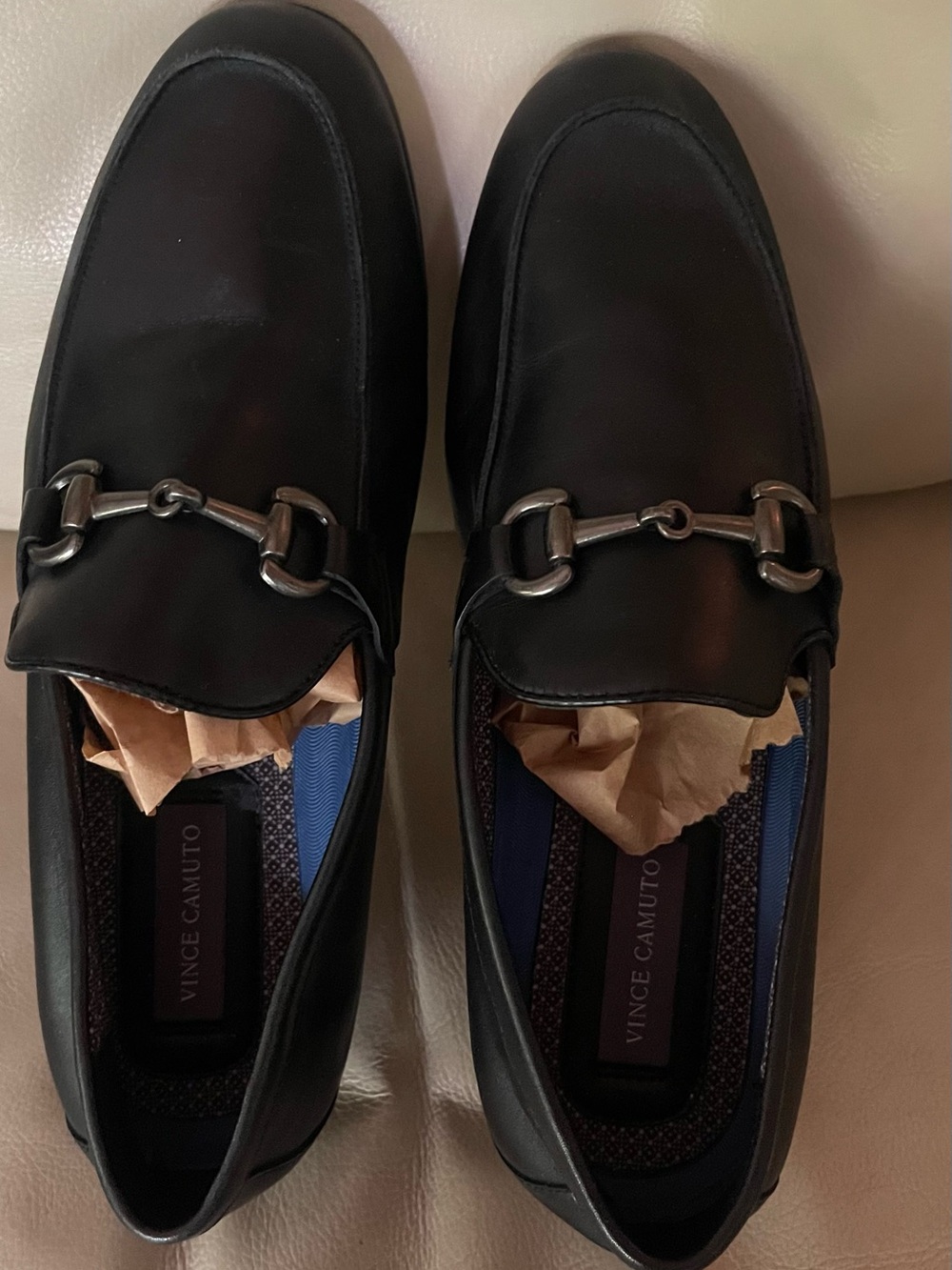 Vince Camuto Men's Black Leather Loafers